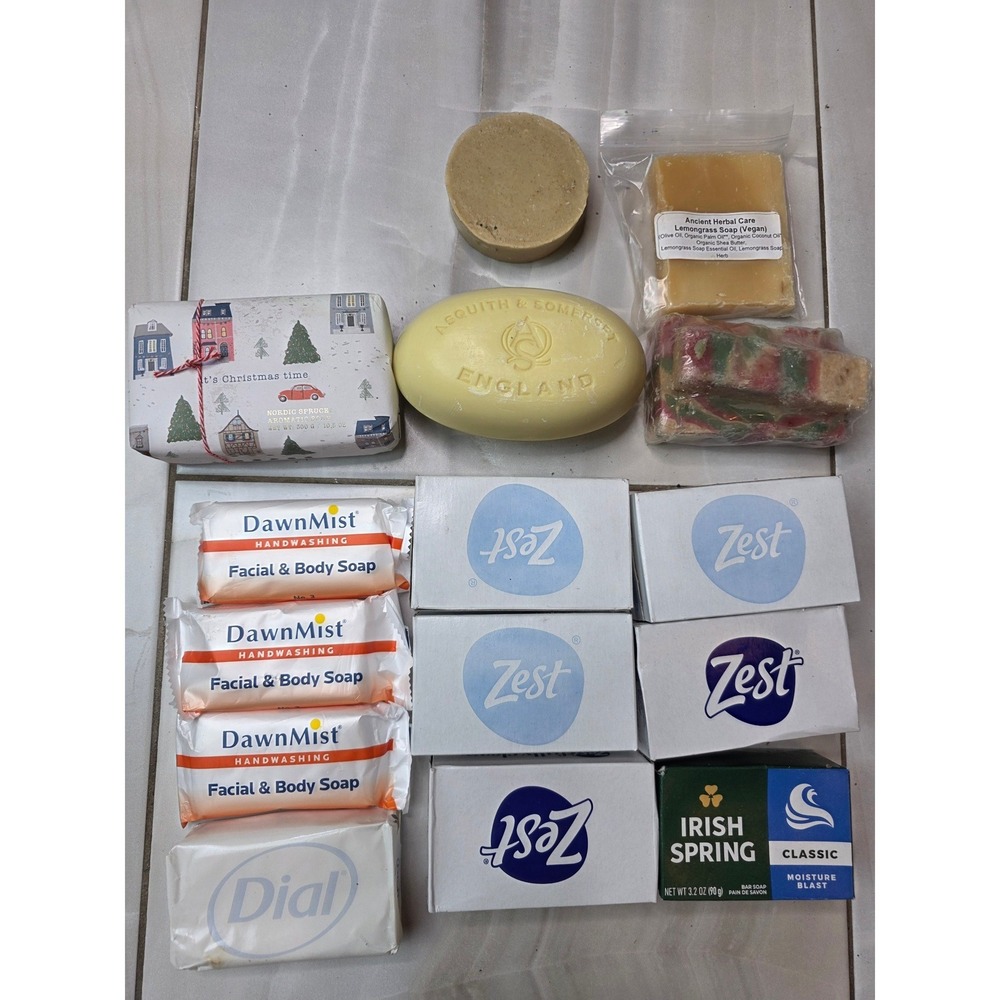 Assorted Bar Soap Lot 14pc Zest Irish Spring Dial Asquith Somerset Dawn Vegan E1 - Picture 7 of 10